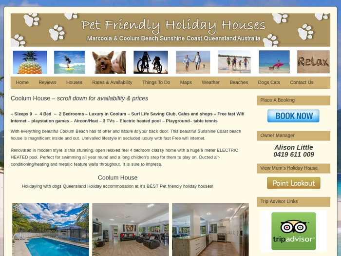 http://www.petfriendlyholidayhouses.com.au/sunshine-coast-holiday/coolum-house/