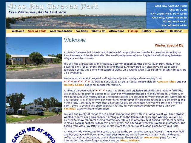 http://www.arnobaycaravanpark.com