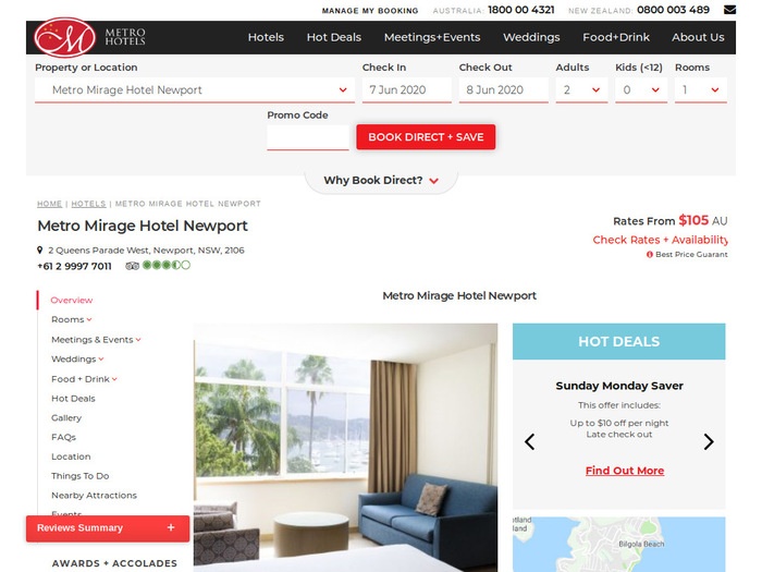 http://metrohotels.com.au/hotels/metro-mirage-hotel-newport/